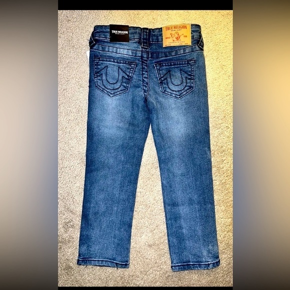Kids TRUE RELIGION GENO RELAX SLIM DISTRESSED STRETCH JEANS SIZE 4 - Picture 3 of 7
